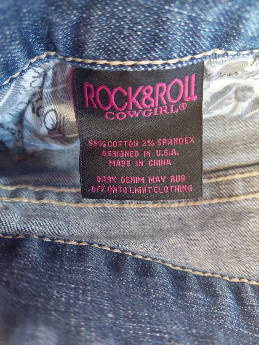 Rock & Roll Denim Women's Light Blue Skinny Jeans with Side Studs - Picture 4 of 4